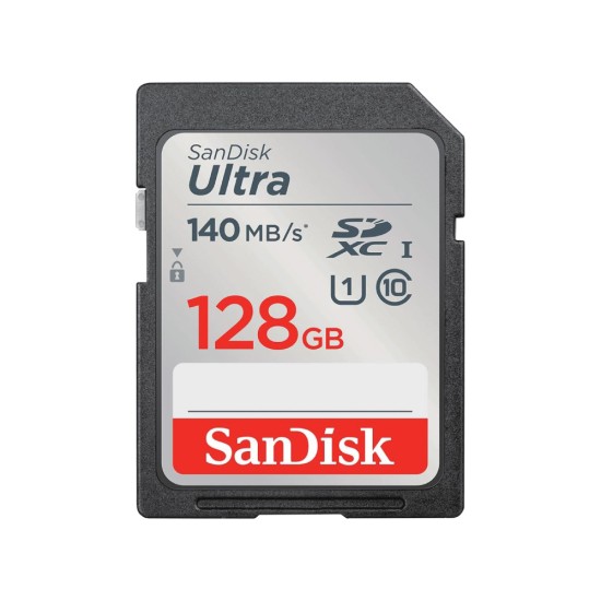 SanDisk 128GB Ultra SDXC UHS-I SD Card, Up to 140MB/s